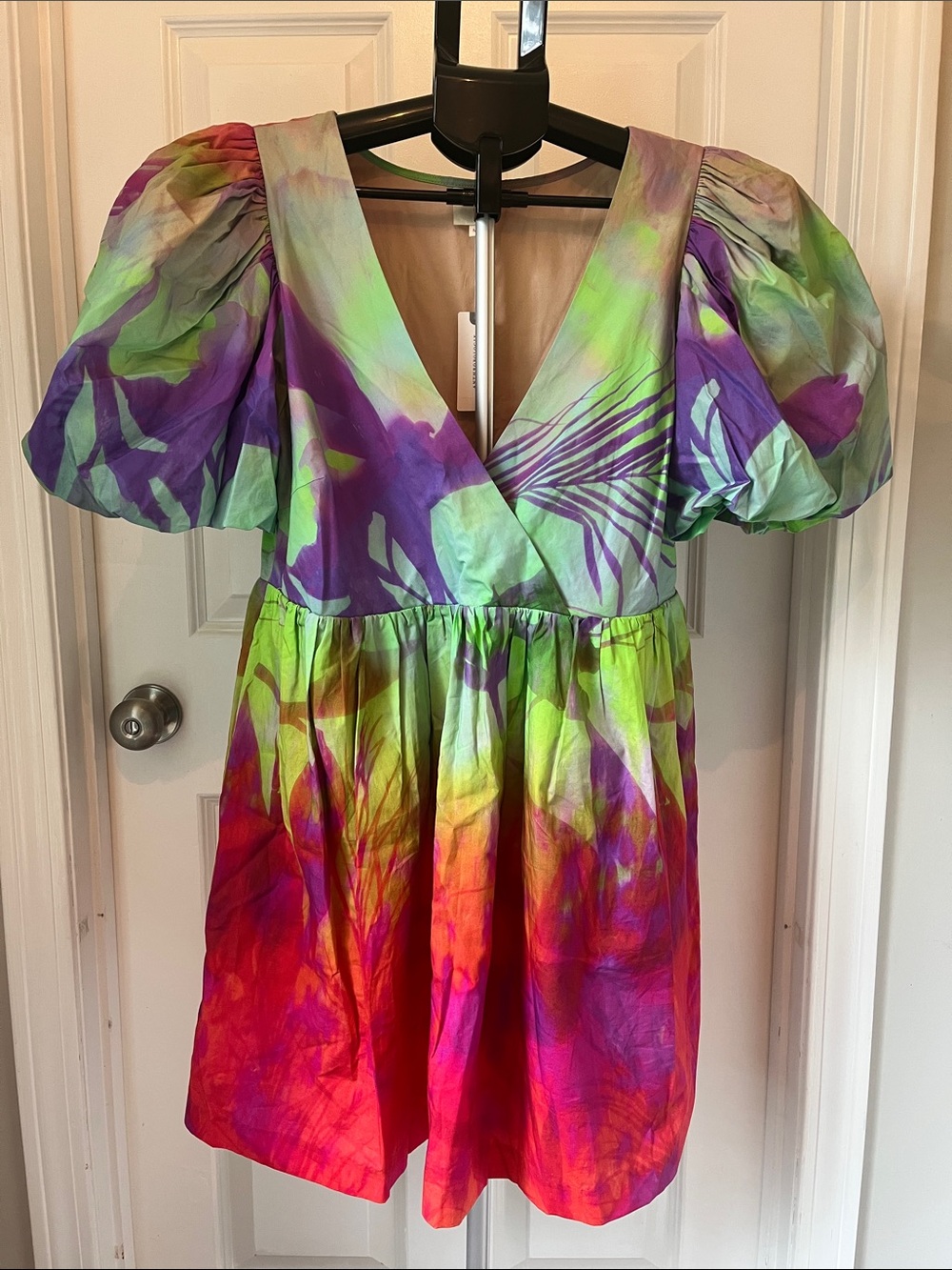 Plenty by Tracy Reese Anthropologie Tie-Dye Puff Sleeve Dress NWT — Size M